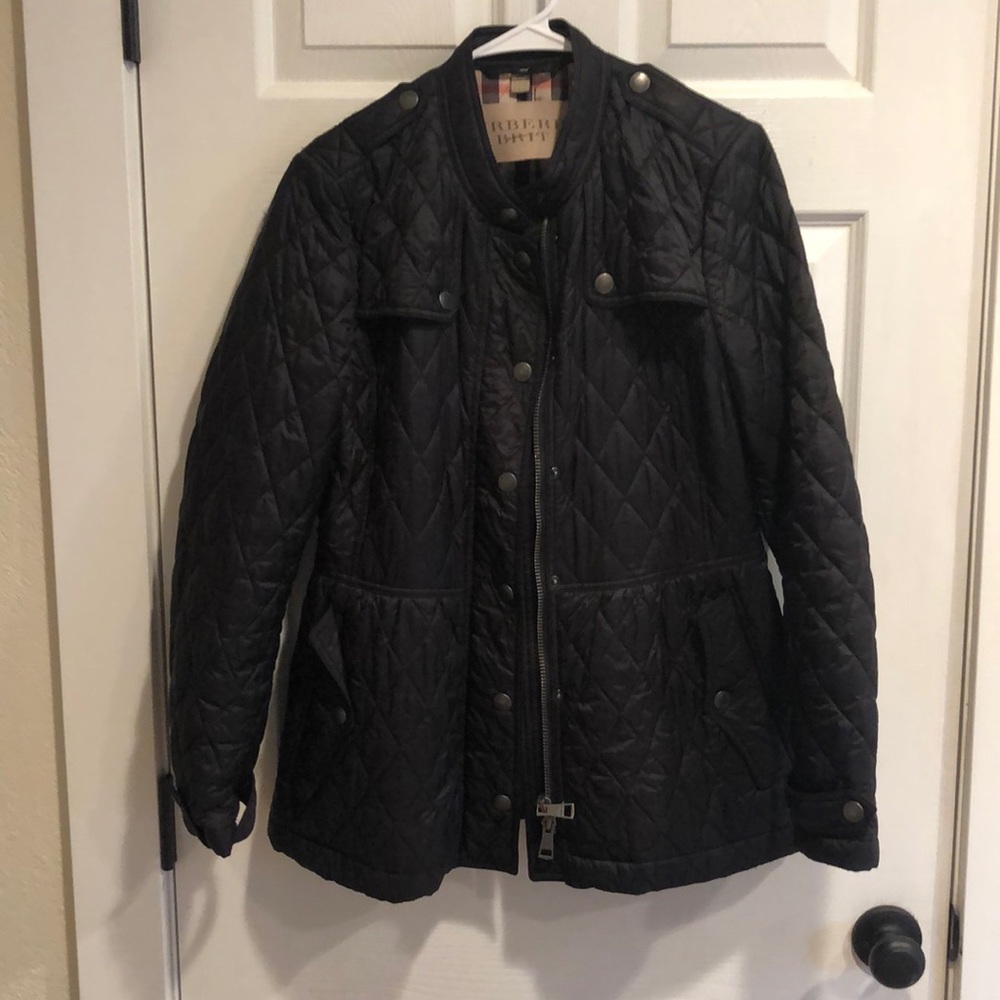 Burberry Black Quilted Coat